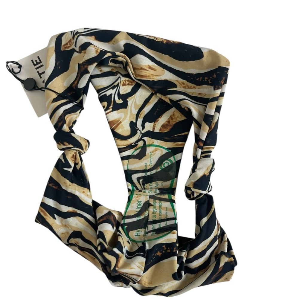 SKATIE Suzanne Bottom Animal Print Tie Side Thong Bikini High Cut NWT Large - Picture 5 of 7